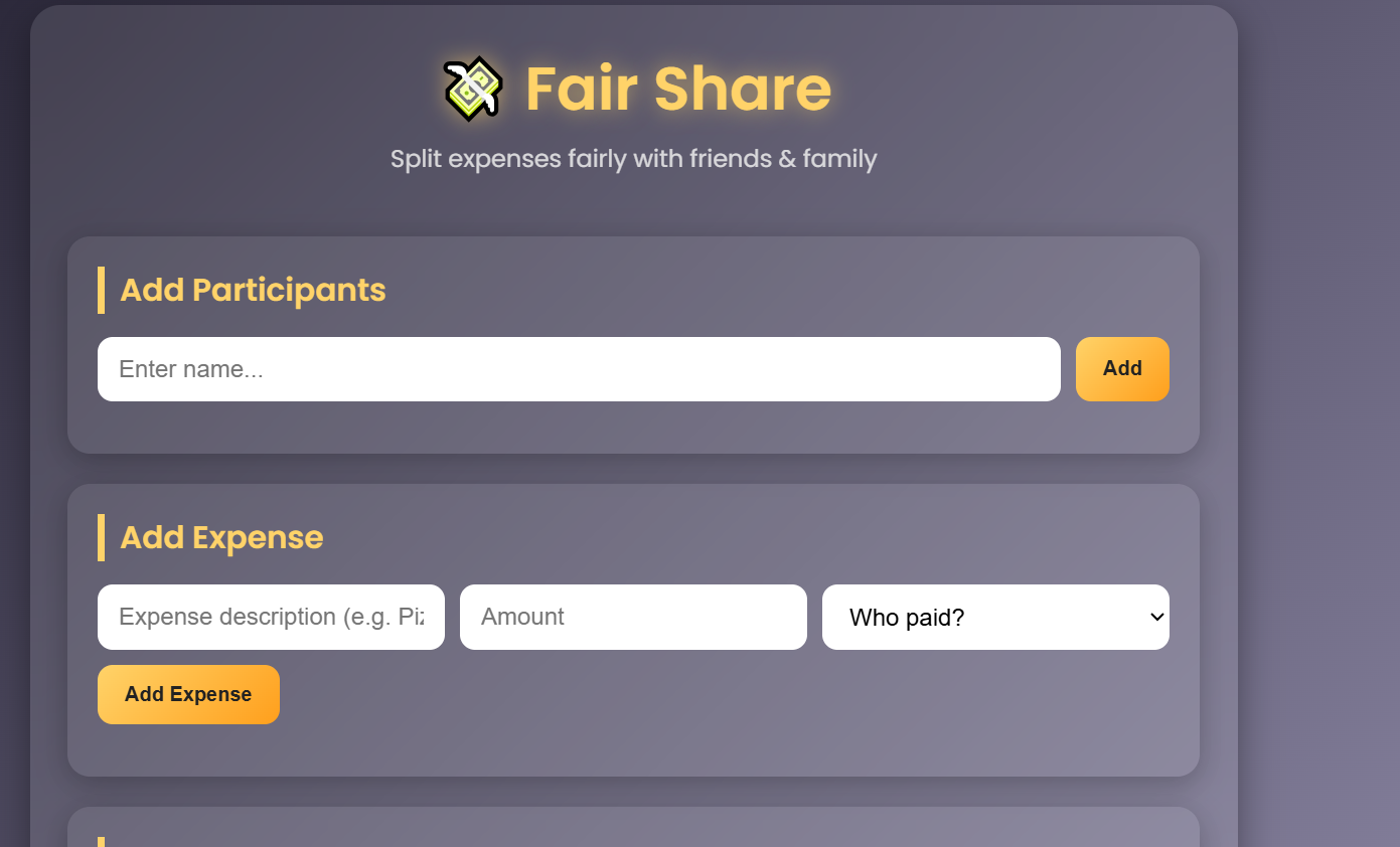 FairShare screenshot